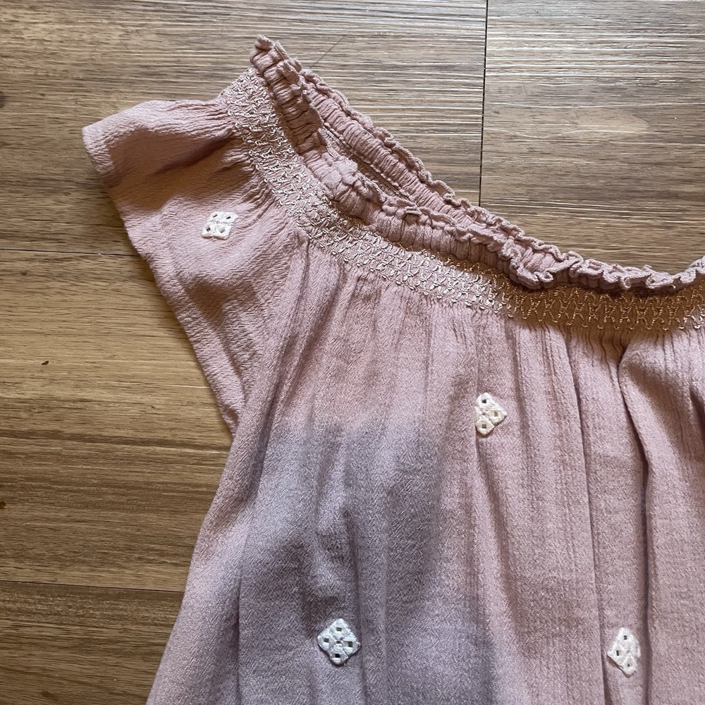 American Eagle Outfitters Off the Shoulder Womens Pink Top - Size M - Picture 7 of 7